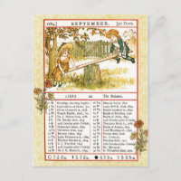 Septiembre 1884 Almanac.  Libra, el balance