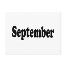 Septiembre de texto negro