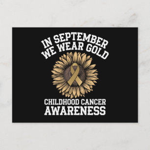 Postal Septiembre Nosotros Usamos Oro Conciencia del Cánc