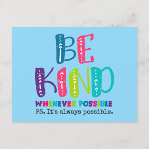 Postal Ser amable siempre que sea posible