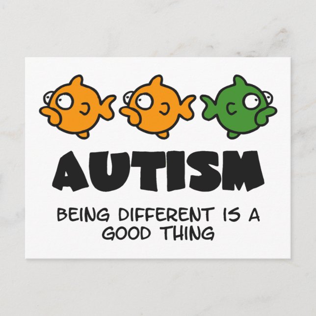 Postal Ser diferente - diseño autista (Anverso)
