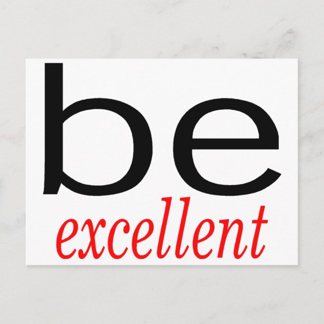 Postal Ser Excelente (Anverso)