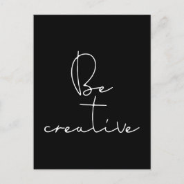 Postal Ser fuente blanca creativa