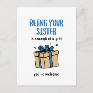 Postal Ser Hermana Es un Regalo Suficiente