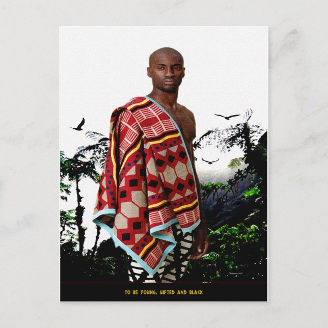 Postal Ser joven, talentoso y negro (Anverso)