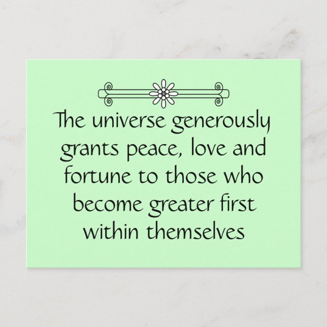 Postal Ser más grandes primero (Anverso)