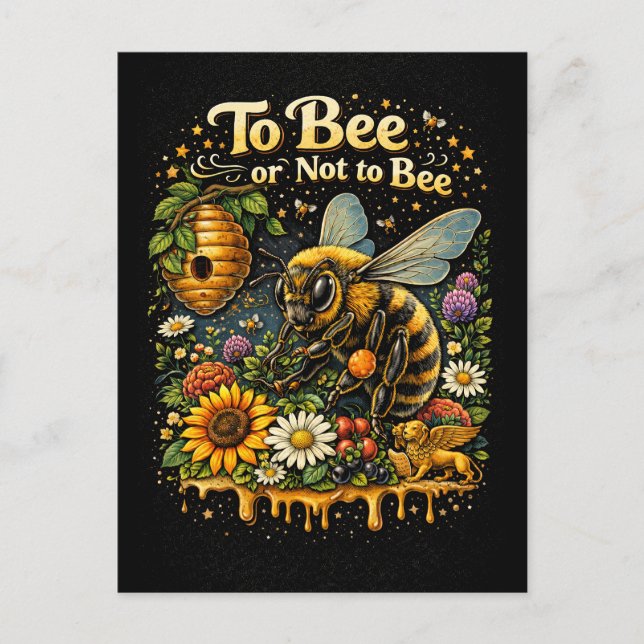 Postal Ser o no ser abeja (Anverso)
