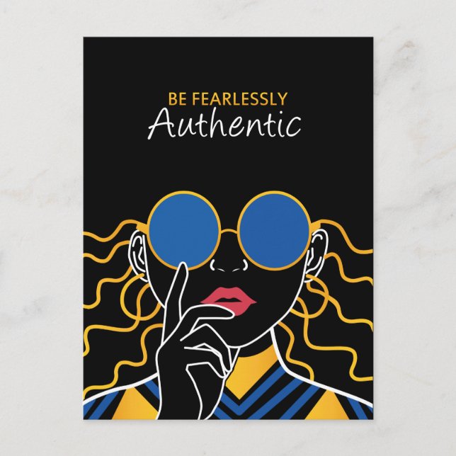 Postal Ser temerariamente auténtico (Anverso)