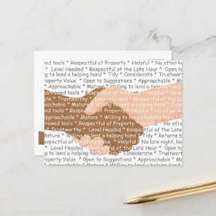 Postal Ser un buen vecino