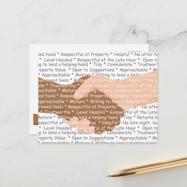 Postal Ser un buen vecino (Anverso/Reverso In Situ)