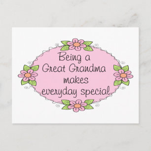 Postal Ser una bisabuela hace que cada día sea especial