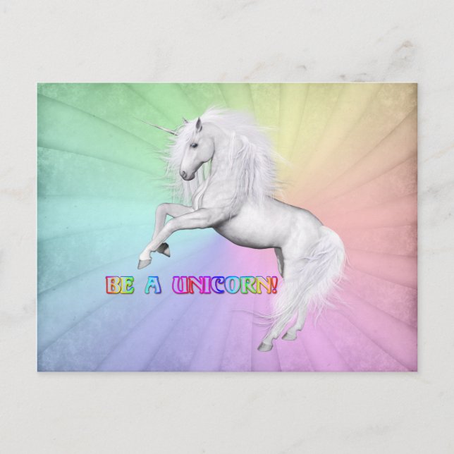 Postal Ser unicornio (Anverso)