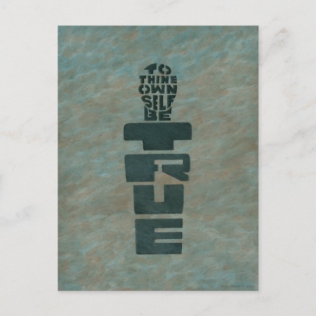 Postal Ser Verdadero Para Tu Propio Ser Verdadero (Anverso)