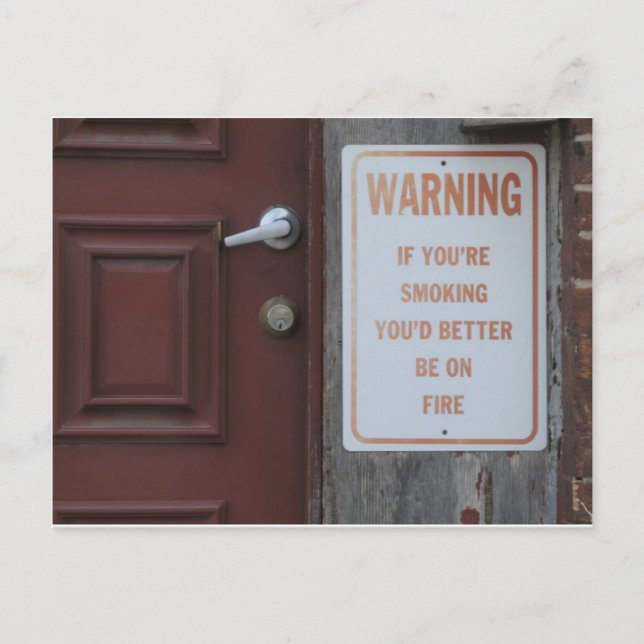 Postal Será mejor que te incendies. (Anverso)