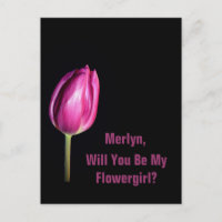 ¿Serás Mi Dama De Flores Tulipanes Rosas Boda