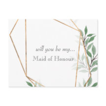 ¿Serás mi invitada de mi empleada de honor?