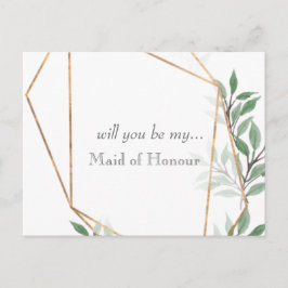 Postal ¿Serás mi invitada de mi empleada de honor?