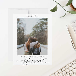 Postal ¿Serás mi oficial de foto mínima moderna?