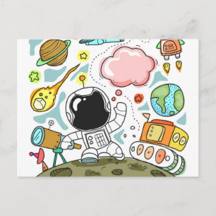 Postal Seré un astronauta - un sueño infantil