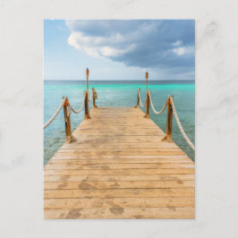 Postal Serena Aruba Largo Muelle de Madera y Dicha Oceáni