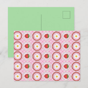 Postal Serenata de Fresa Rosa