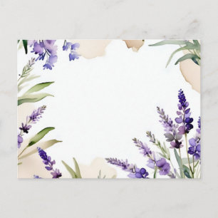 Postal Serene Blooms Watercolor Lavender
