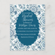 Serene Chinoiserie Bridal Shower Invitation