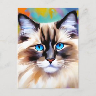 Postal Serene Feline Ragdoll Beauty