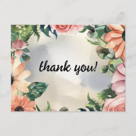 Postal Serene Garden Wreath: Elegancia Floral Pastel