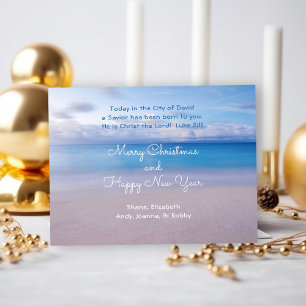 Postal Serene Ocean Scripture Navidades Religiosos