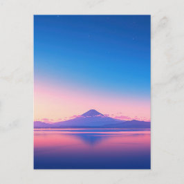 Postal Serene Purple Mountain Lake Sunset