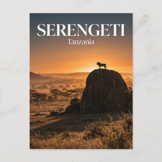 Postal Serengeti, Arusha, Región de Mara (Anverso)