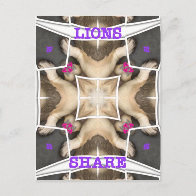 Postal Serengeti Splendor: Animales vibrantes ocultan art (Anverso)