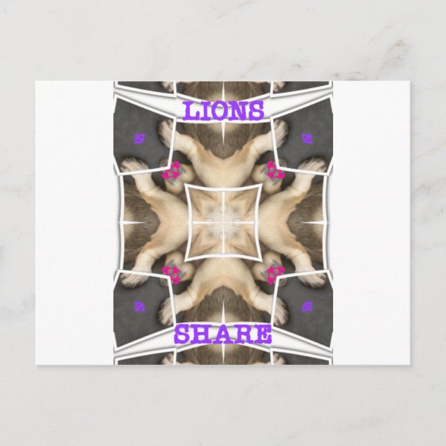 Postal Serengeti Splendor: Animales vibrantes ocultan art (Anverso)