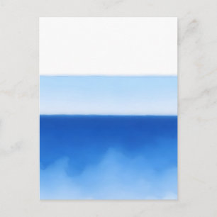 Postal Serenidad acuarela minimalista del horizonte del o