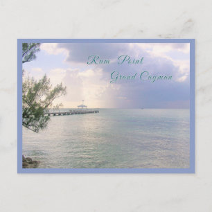 Postal "Serenidad En Rum Point Pier, Gran Caimán"