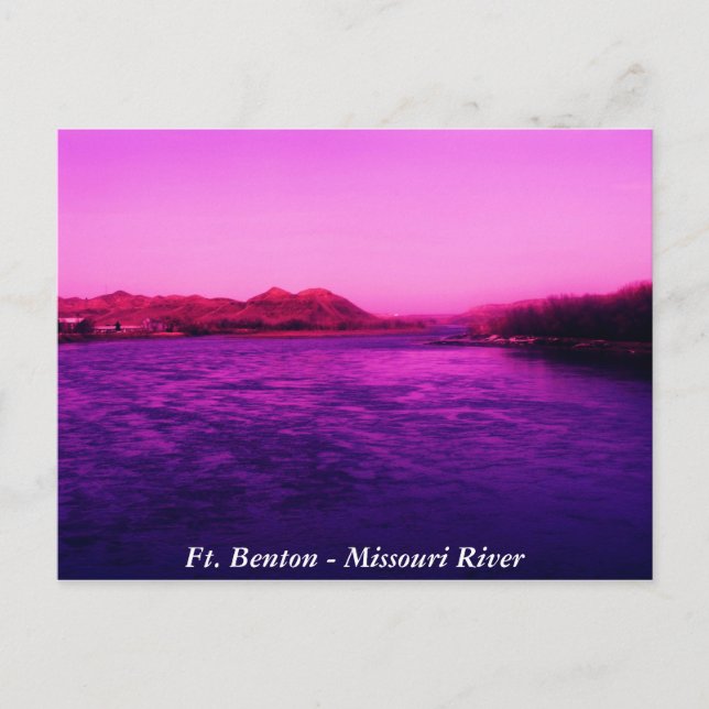 Postal Serenidad, Ft. Benton - Río Missouri (Anverso)