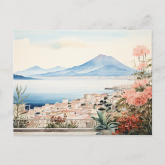 Postal Serenidad Napoli: Impresiones de arte acuarela dig