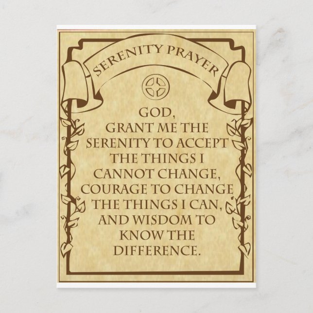 POSTAL SERENITY PRAYER (Anverso)