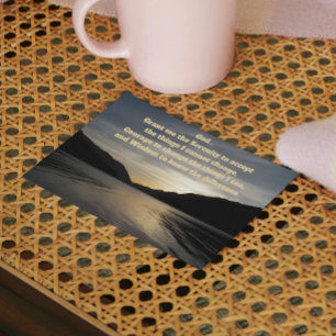 Postal Serenity Prayer Lake Sunset Silhouette