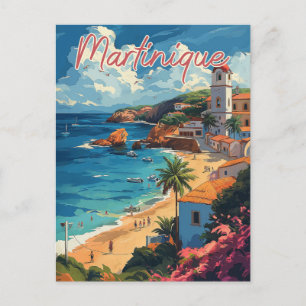 Postal Sereno paisaje de playa de Martinica
