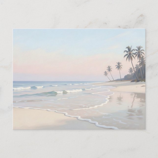 Postal Sereno paraíso de playa tropical (Anverso)