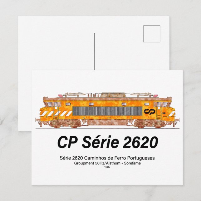 Postal Serie 2620 Locomotora Eléctrica. Nez-Casse Loco (Anverso / Reverso)