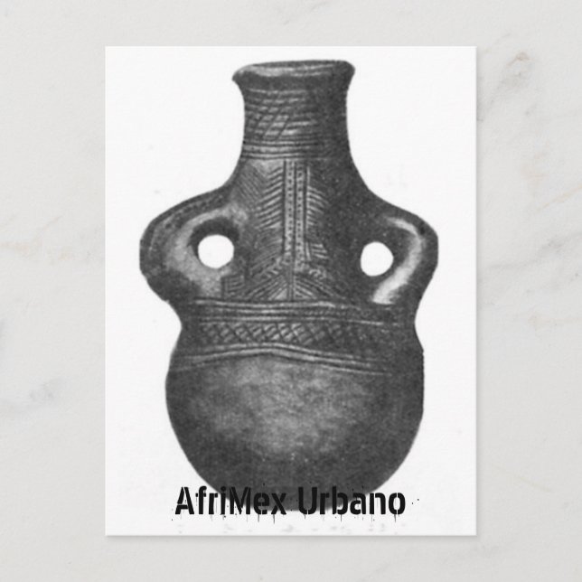 Postal Serie africana de la alfarería Luba (Anverso)