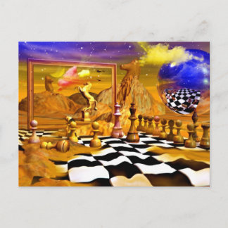 Postal Serie de ajedrez, cuadros de ajedrez, arte de ajed