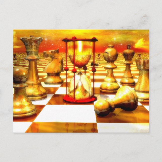 Postal Serie de ajedrez, Pinturas de ajedrez, Arte de aje (Anverso)