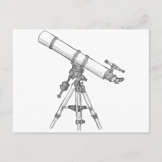 Postal Serie de dibujo del telescopio