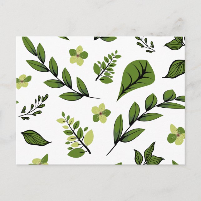 Postal Serie de diseño floral 4 (Anverso)