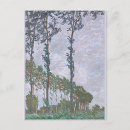 Postal Serie de efectos eólicos de Poplars Claude Monet