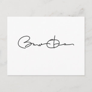 Postal Serie de firmas Barack Obama (negro)